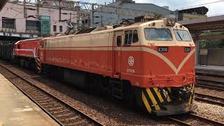 2019/06/28 台湾鉄路局 E308 貨物列車 (7502次 R189無動回送付) 樹林駅発車