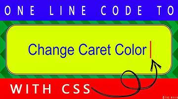 Change Input Caret Color | 1 Line Code | CSS Method. 🔥