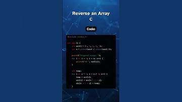 Reverse an Array in C #coding #c #tutorial #developer #programming #array