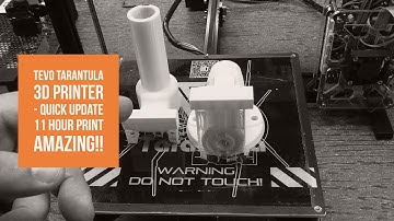 TEVO Tarantula 3D Printer  - Quick Update 11 Hour Print Amazing!