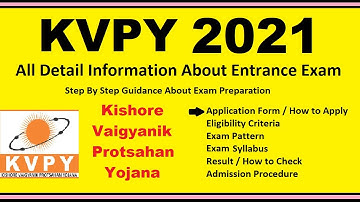 KVPY 2021 - Notification, Application Form, Dates, Exam Pattern, Eligibility, Syllabus, Result
