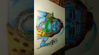 Beautiful drawing of lord Shiva || Mahadev drawing with colours ️?||#lordshiva #mahadev