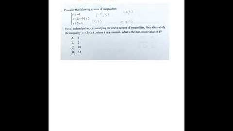 5**五星星題分享【線性規劃 】Find max value of k if x +2y is greater than or equal to k.其實問緊 min value of x+2y.陰濕