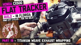 CX500 Flat Tracker Build Part 19 - Titanium exhaust wrap fitting (bike giveaway)