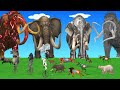 10 Giant Mammoths vs Wolves, Tigers & Lions – A Woolly Mammoth Rescues 3 Cattle & a Baby Gorilla!