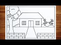 Very Very Easy Drawing for Beginners | House Drawing video | How to Draw a House Scenery Art Video