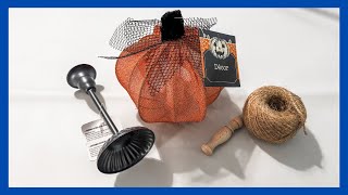 Dollar Tree Wire Pumpkin DIY || Fall Decor DIY || Just 1 Quick Craft 
