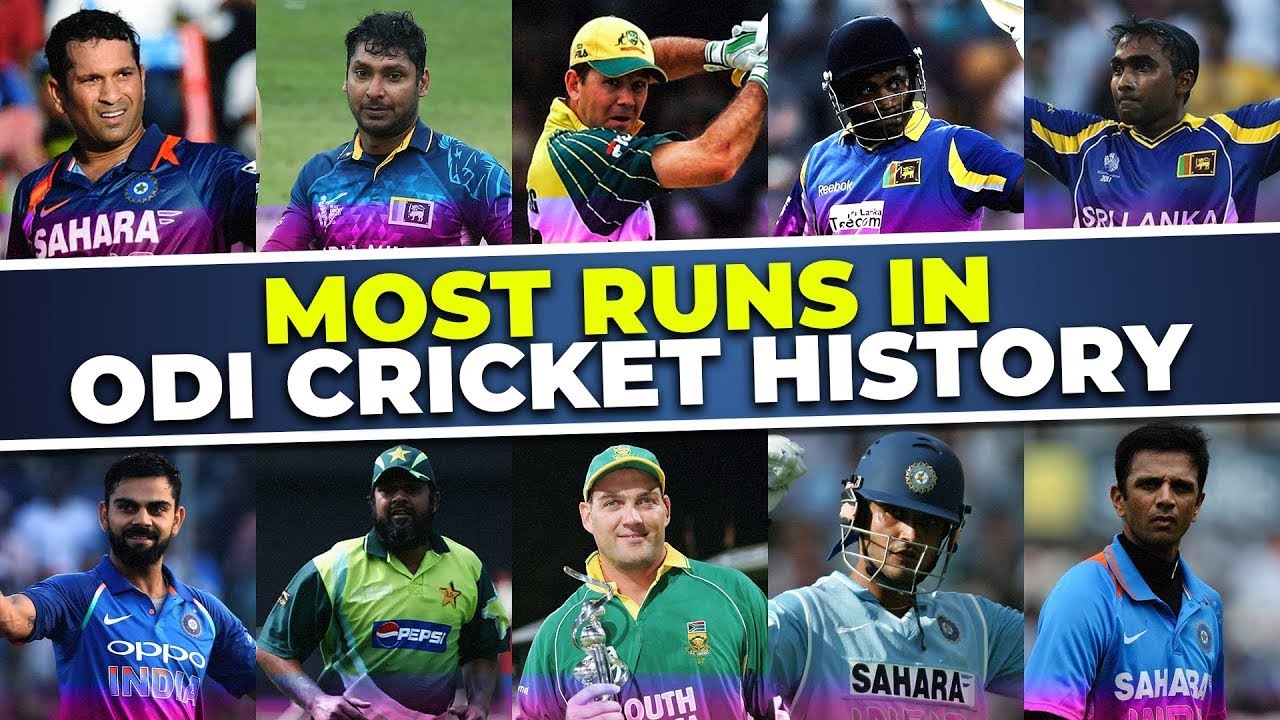 Most Runs in ODI Cricket 10 Best batsmen Legends in One day (ODI