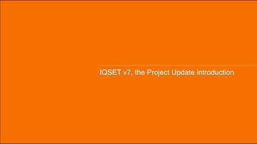 How to use the Project Update tool in IQSET v7