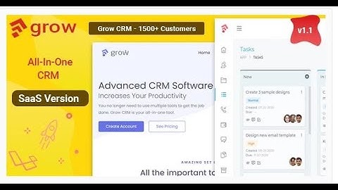 Grow CRM SaaS - Laravel Project Management - Multitenancy