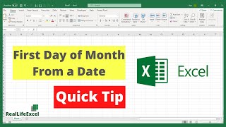 Easily Return the First Day of the Month From a Date - Excel