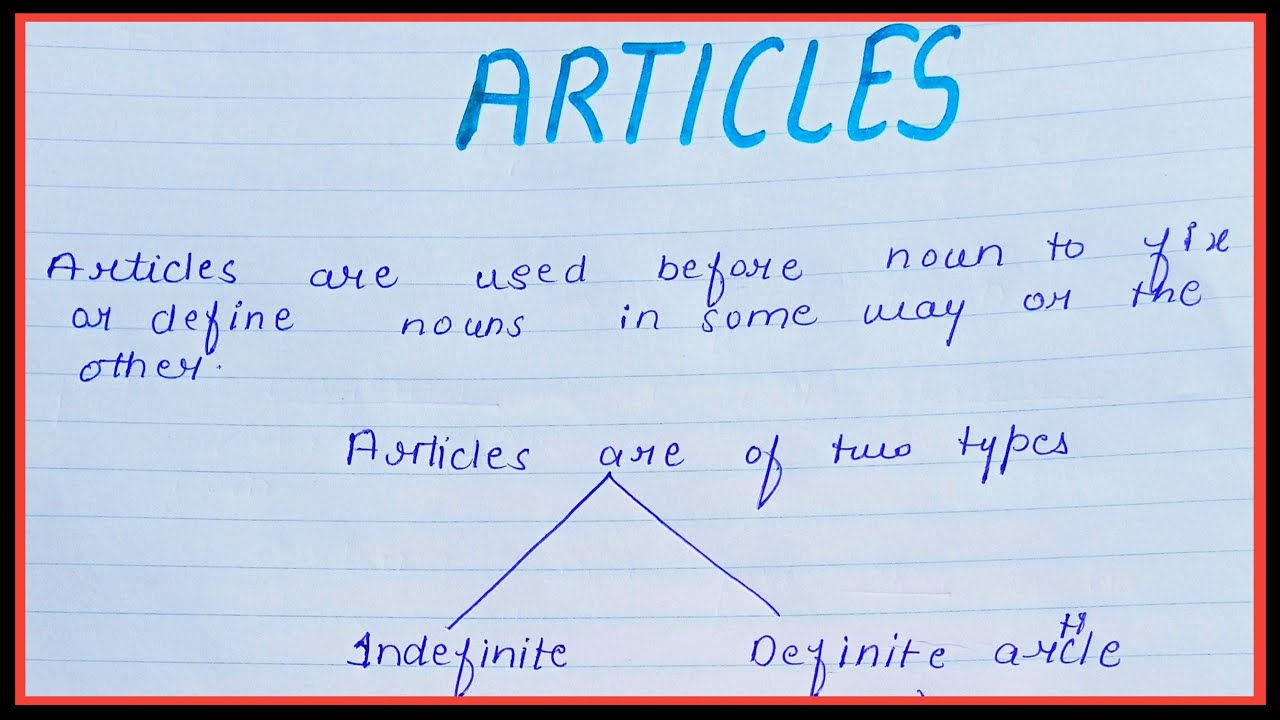 article definition in education