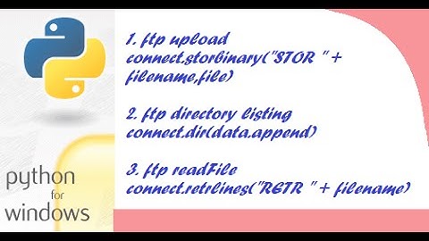 FTP server client operation using Python