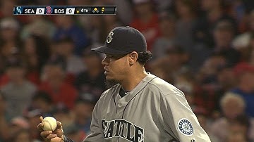 SEA@BOS: Felix fans seven over 5 2/3 innings