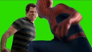 Spiderman fights sandman on truck green screen part 2