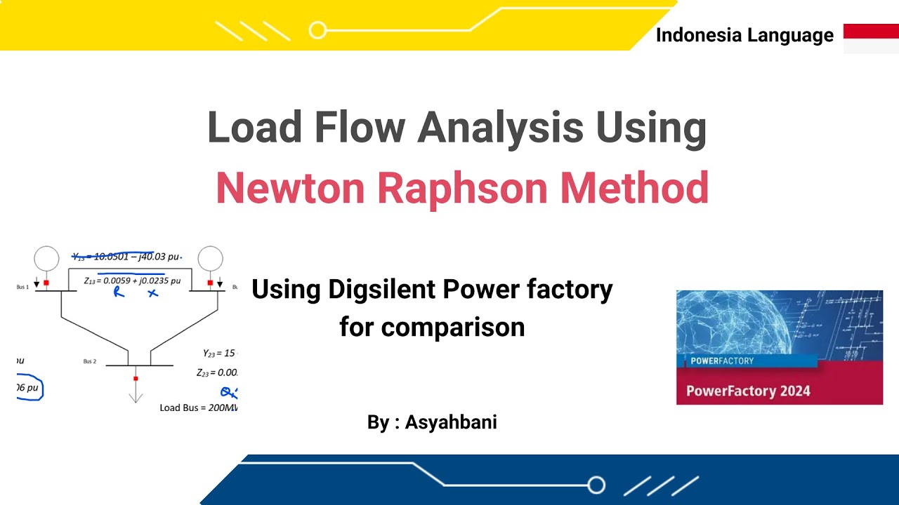 Newton Raphson Load Flow Algorithm Part 2 Analisis Load Flow dengan Metode Newton-Raphson + desain ...