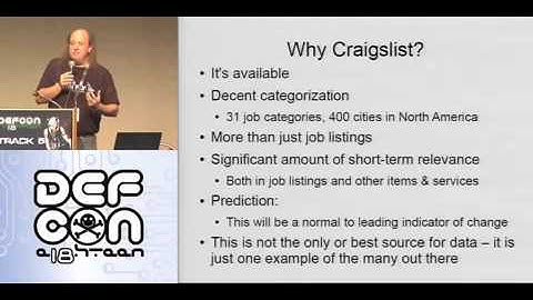 Defcon 18 - Open Public Sensors and Trend Monitoring - Daniel Burroughs
