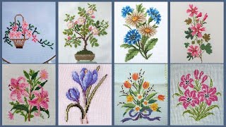 Very Impressive and Classy Cross Stitch Hand Embroidered Fabric design Ideas