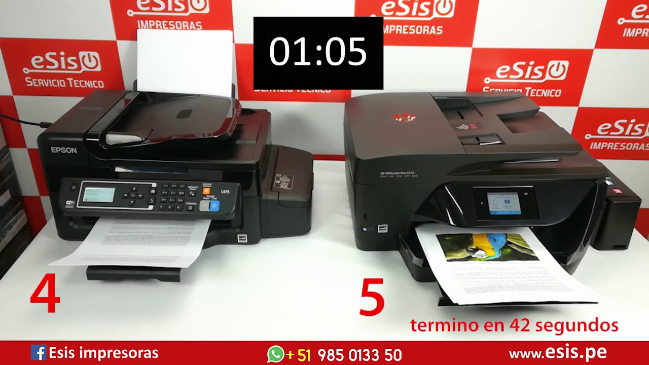 Extremo bandera Pasteles 🔴 Impresora HP officejet pro 6970 sistema continuo vs Epson ecotank L575  🥊 - YouTube