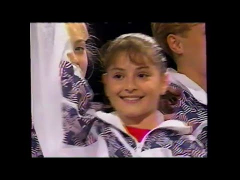 Gymnastics - USA vs The World - Sept. 3, 1996- Dominique Moceanu, Amanda Borden, Svetlana Boginskaya