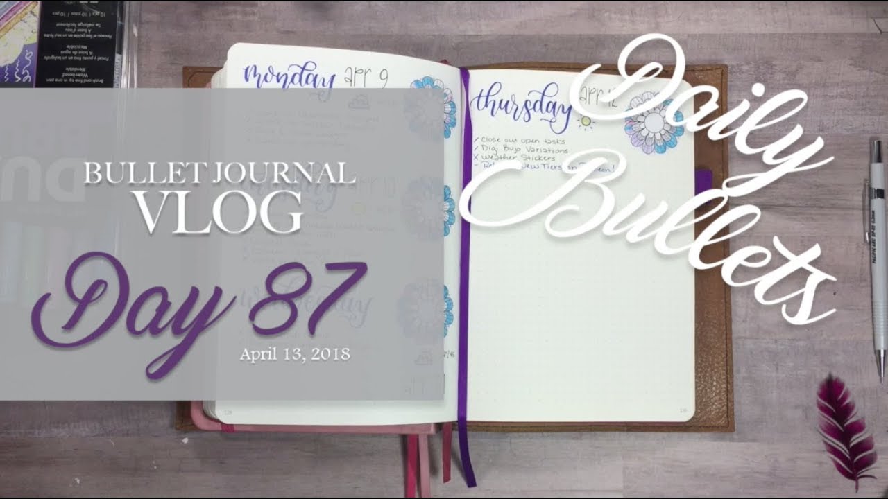 Daily Bullets | Bullet Journal Vlog Day 87 | Getting Excited | April 13, 2018 daily vlogs