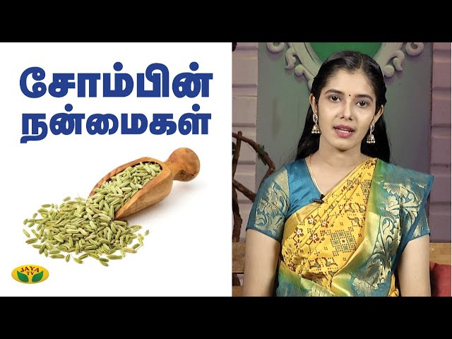 சோம்பின்  மருத்துவ பயன்கள் | Health Benefits Of Fennel Seeds | Nutrition Diary | Adupangarai Jaya TV class=