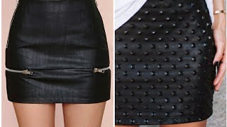 Amazing and glamorous leather latex mini skirts designs ideas