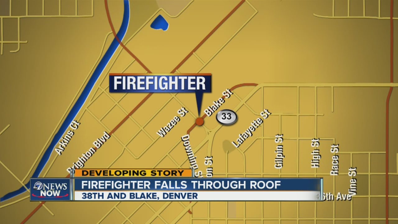 Firefighter injured in fall through roof - YouTube