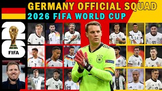 GERMANY OFFICIAL SQUAD | FIFA WORLD CUP 2026