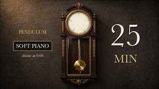 25 Minute Timer 🕰 Pendulum Clock with Soft Ticking, Soft Piano & Chime Alarm | Pomodoro Study Timer screenshot 3