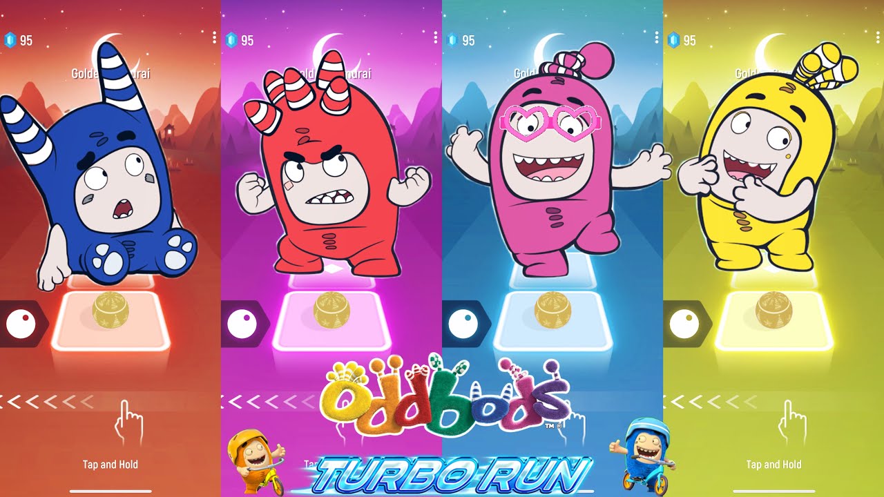 Oddbods Family : Pogo Run vs Fuse Run vs Newt Run vs Bubbles Run | Oddbods Turbo Run #14