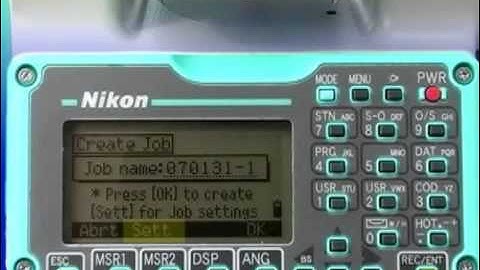 Total Station 17   Recording Data  Creating a Job   YouTube