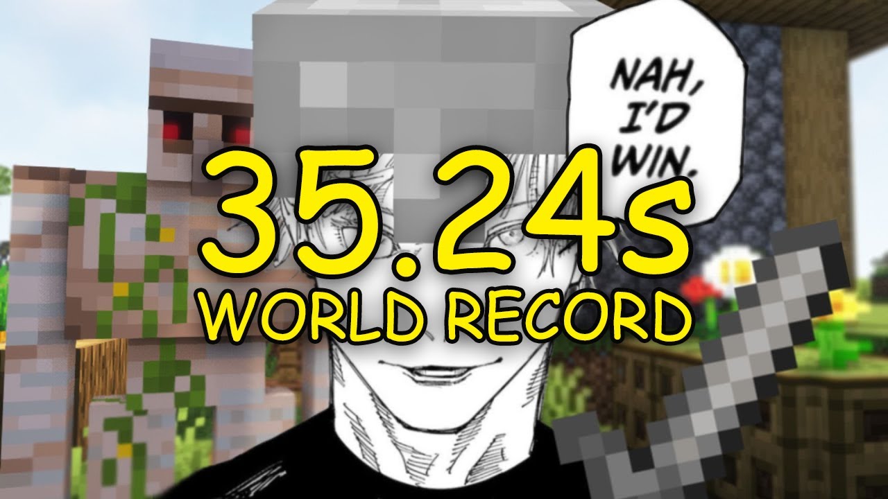 MINECRAFT RAW IRON% SPEEDRUN WORLD RECORD - 35.24s - 1.21.1 - RANDOM SEED GLITCHLESS
