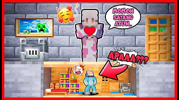 ATUN BANGUN KAMAR KECIL RAHASIA DIBAWAH RANJANG MOMON !! Feat @sapipurba Minecraft