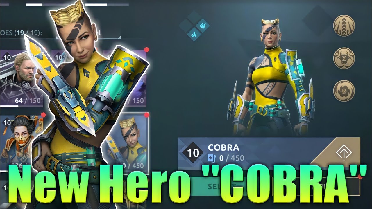 Shadow Fight Arena: New Hero- COBRA || All Abilities Chargebite, Serpentoxin, Serpentoxin cloud
