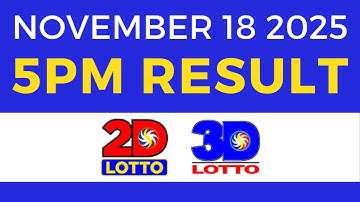 5pm Lotto Result Today Swertres Ez2 November 18 2025