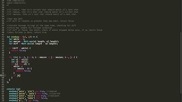 CTCI - 1.5 - One Away (JAVASCRIPT ES6 SOLUTION VIDEO)