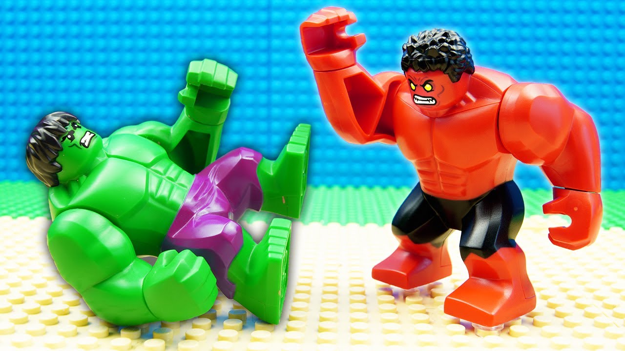 Hulk vs Red Hulk Marvel Heroes Lego - YouTube