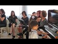 Lauren 10 anos e Eric 7 anos. Os Céus Declaram. Beethoven e Gellert. Piano a 4 mãos.