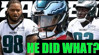 Jalen Carter TOSSED two Eagles Offensive Linemen 👀 Jalen Hurts DROPPING dimes all over…