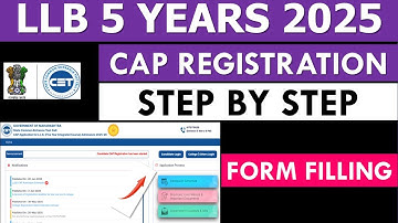 MH CET LAW (5 Yrs) - CAP Registration Form Filling Process 2025 | LAW CET Cap Admission Process