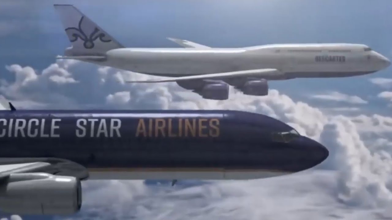 Circle Star Airlines Flight 117/Descartes Airlines Boeing 747-8i - Landing Animation