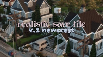 NEW FAVORITE SAVE FILE (NO CC) 👀 | Realistic Save File V.1 Newcrest 🍃
