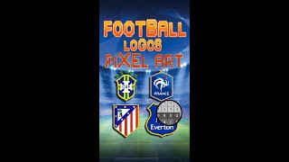 Football Logo Pixel Art Color By Number #shorts