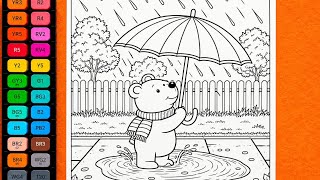 The CUTEST Bear Ever! 🧸✨ Relaxing ASMR Coloring for Stress Relief