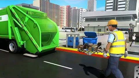 City Trash Truck Simulator Dump Truck Games | Modern Garbage Mission City Driving | Android Gameplay