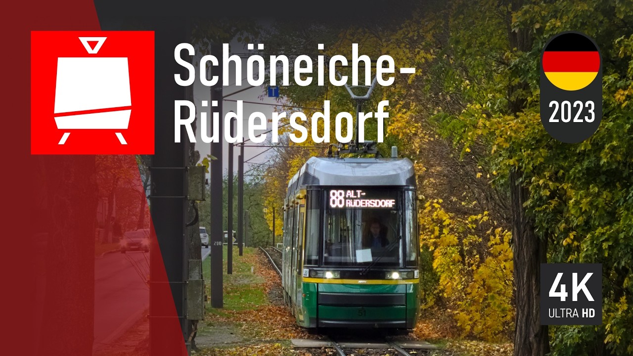 🇩🇪🚋 Trams in Schöneiche-Rüdersdorf 📅 2023-11 🎞️ 4K 60fps