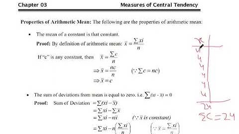 Lecture#3 Properties of Arithmetic mean | Measures of Central Tendency | @Equationsandestimations