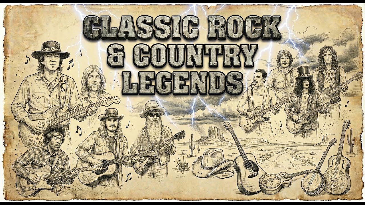 Top Classic Rock Songs 70s 80s 90s ⚡ Southern Rock & Country Collection Creedence,Eagles,mix10 style