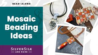 Peyote Cube Bead Bail and Twisted Sistah Mosaic Pendant on SilverSilk Chain